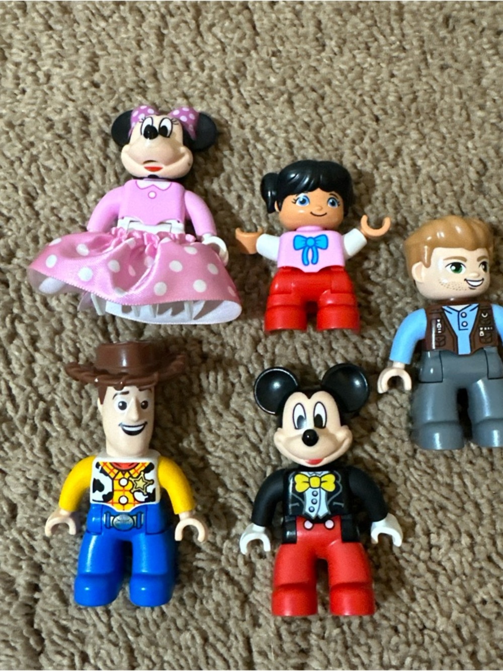 Lego Duplo Figures Lot Of 5 Disney Owen Girl Toy Story Andy Micky Minnie